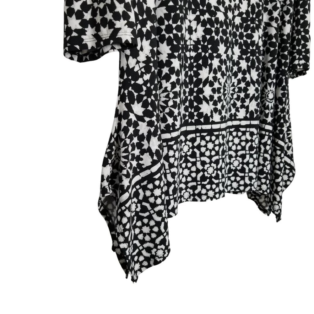 Ruby Rd Size 1x Tunic Stretch Kaleidoscope Turquo… - image 5